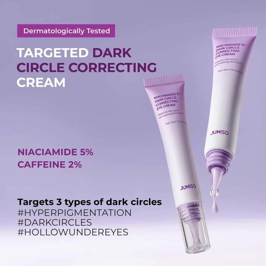 Jumiso Niacinamide 5+ Dark Circle Correcting Eye Cream 15ml كريم جوميسو نياسيناميد 5+ لتصحيح الهالات السوداء حول العينين - Princess Cosmetics Qatar