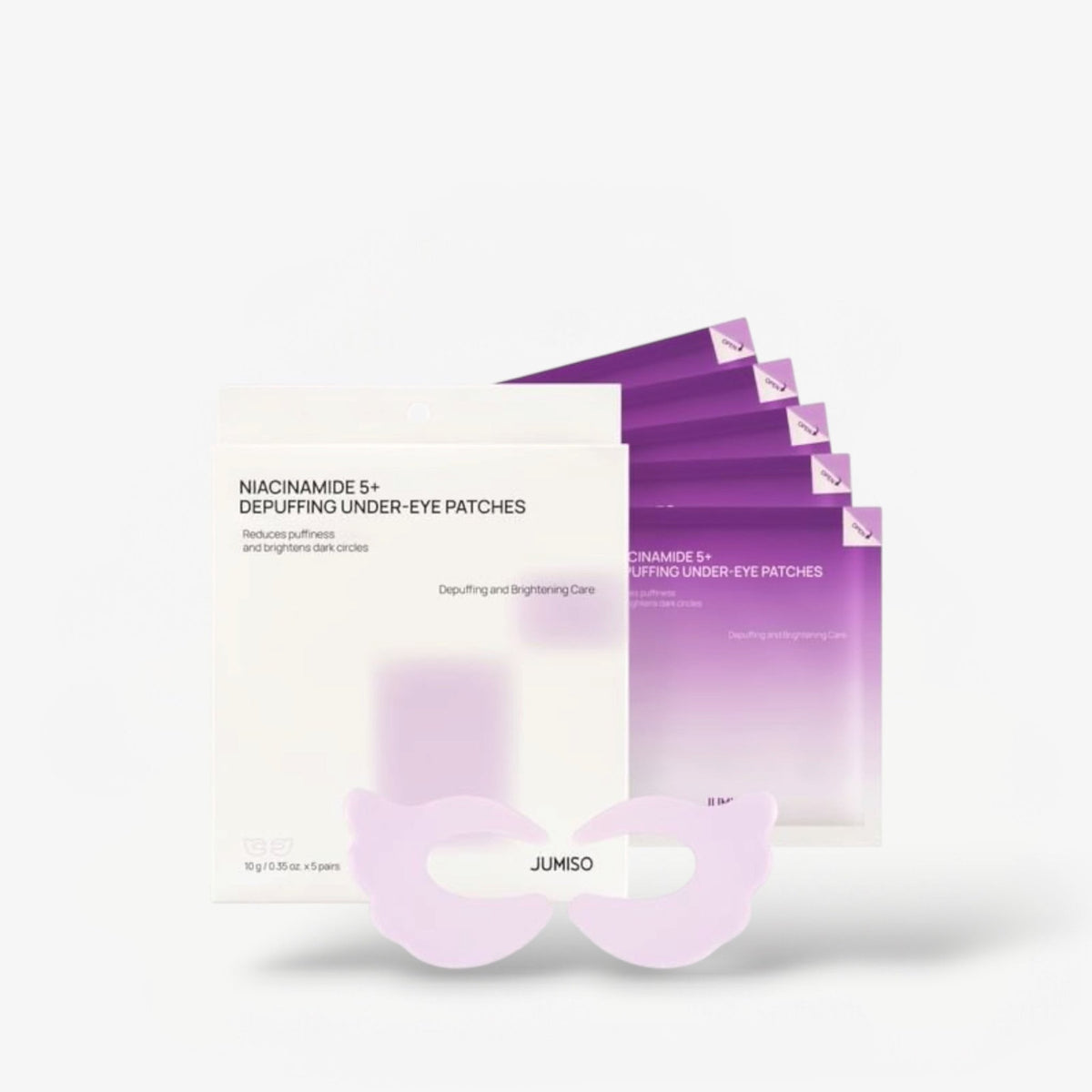 Jumiso Niacinamide 5+ Depuffing Under-Eye Patches (5 Pairs) جوميسو لصقات تحت العين بالنياسيناميد 5+ لتخفيف الانتفاخ - Princess Cosmetics Qatar