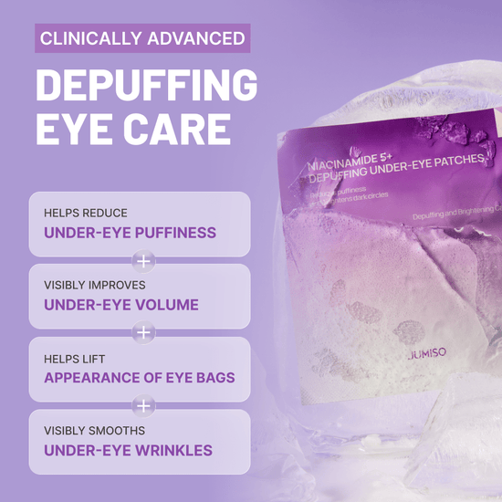 Jumiso Niacinamide 5+ Depuffing Under-Eye Patches (5 Pairs) جوميسو لصقات تحت العين بالنياسيناميد 5+ لتخفيف الانتفاخ - Princess Cosmetics Qatar