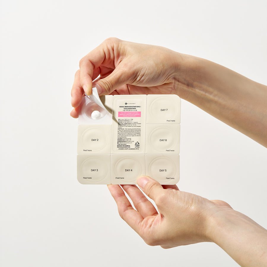K - Secret SEOUL 1988 Boosting Ball : Collagen 100% (7 capsules) كرة تعزيز كي سيكريت سيول 1988: كولاجين 100% - Princess Cosmetics Qatar
