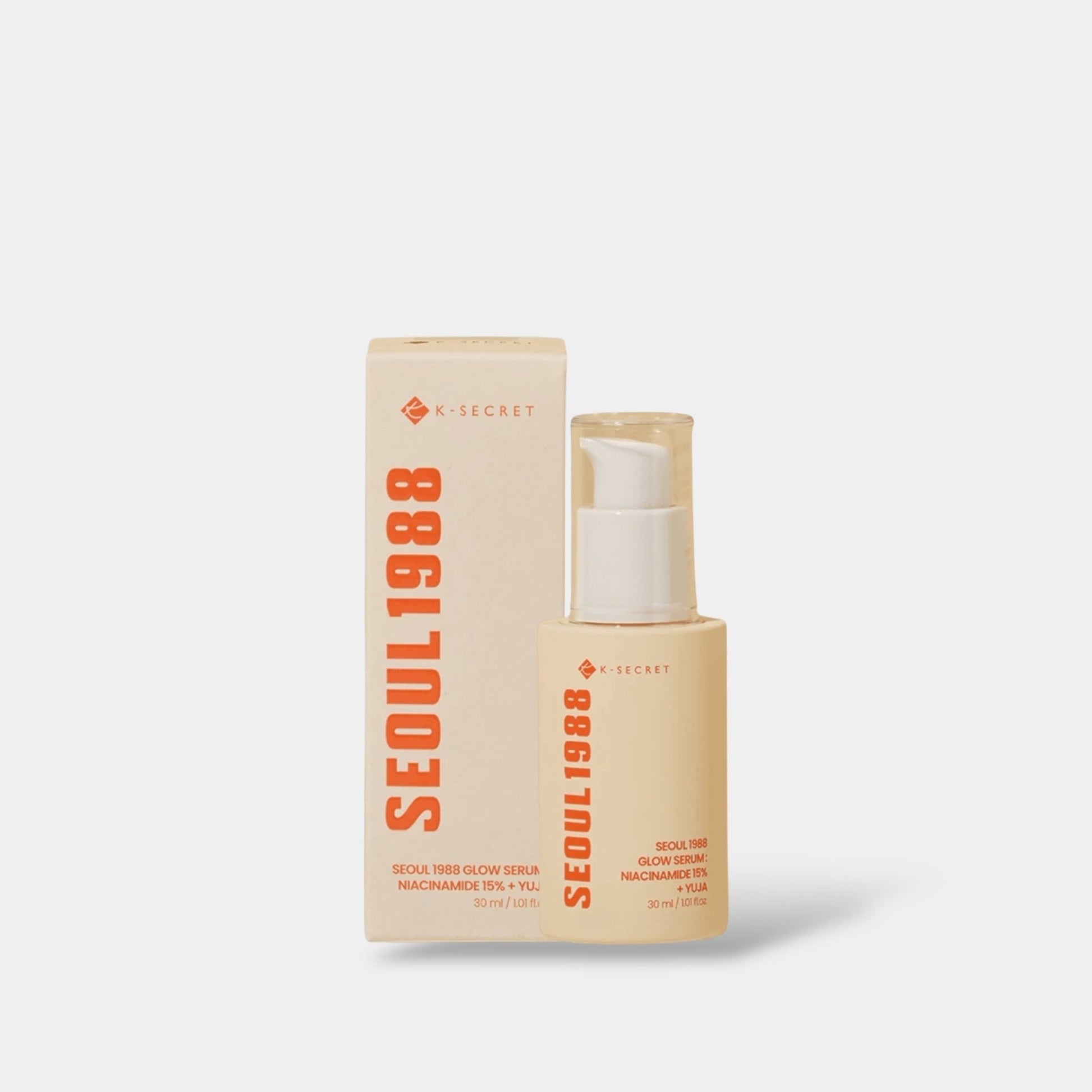 K - Secret SEOUL 1988 Glow Serum : Niacinamide 15% + Yuja 30ml سيروم كي سيكريت سيول 1988 جلو: نياسيناميد 15% + يوجا - Princess Cosmetics Qatar