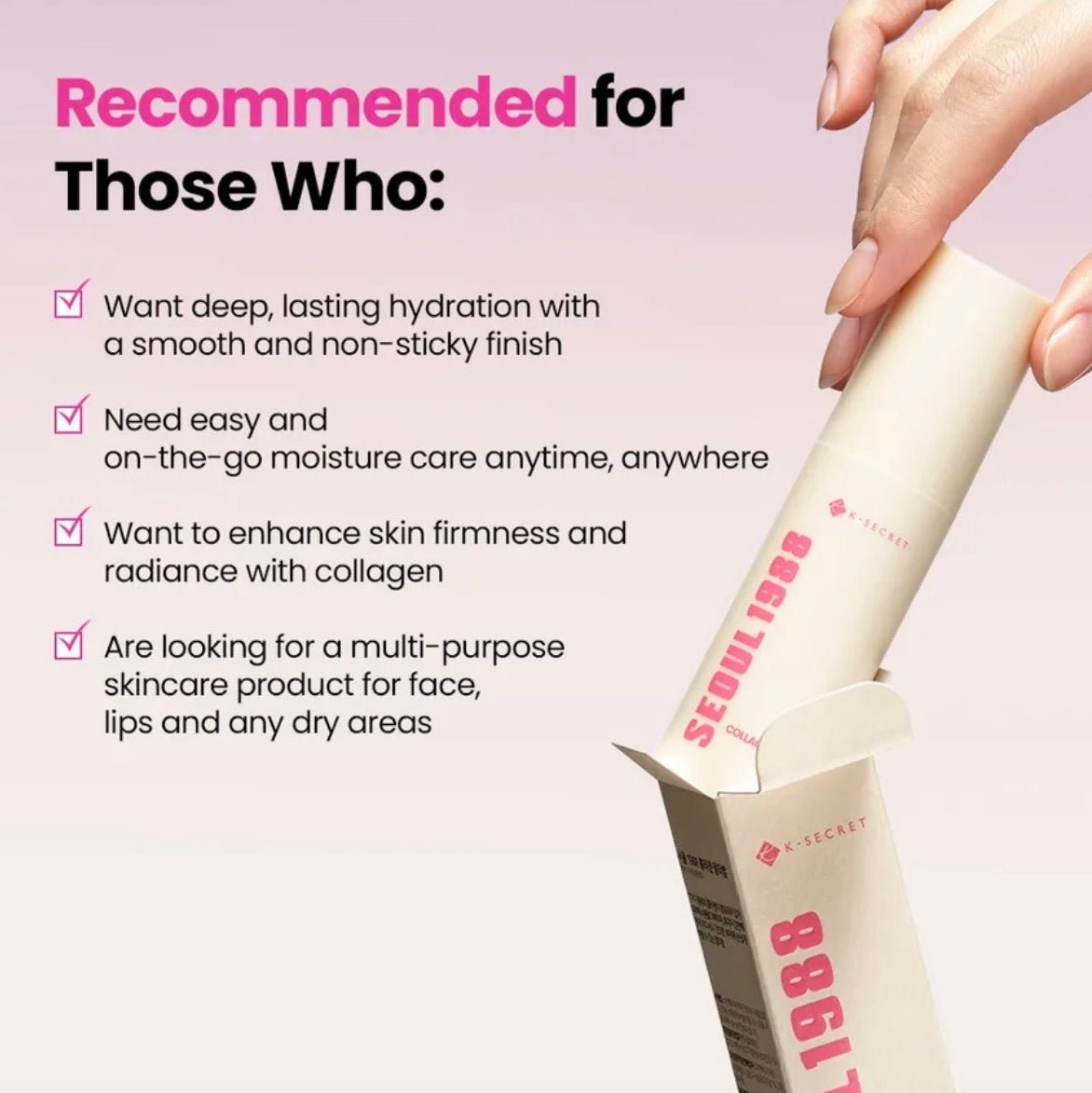 K - Secret Seoul 1988 Multi Balm: Collagen Complex 7 + Plum 10.7g كي - سيكريت سيول 1988 بلسم متعدد الاستخدامات: مركب الكولاجين 7 + البرقوق - Princess Cosmetics Qatar