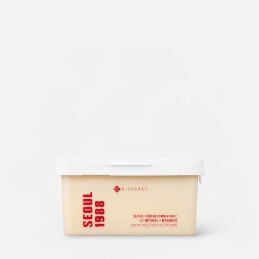 K - Secret Seoul 1988 Refining Pad: C - Retinal + Bamboo (70 Pads) وسادة كي سيكريت سيول 1988 لتنقية البشرة: سي - ريتينال + بامبو - Princess Cosmetics Qatar
