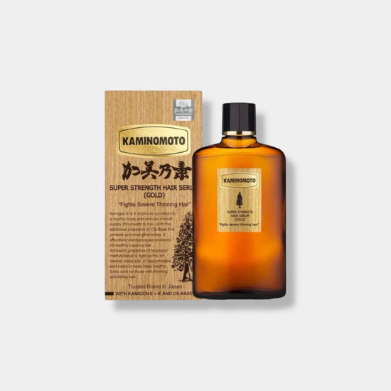 Kaminomoto Super Strength Hair Serum Gold 150ml سيروم الشعر كامينوموتو سوبر سترينث الذهبي - Princess Cosmetics Qatar