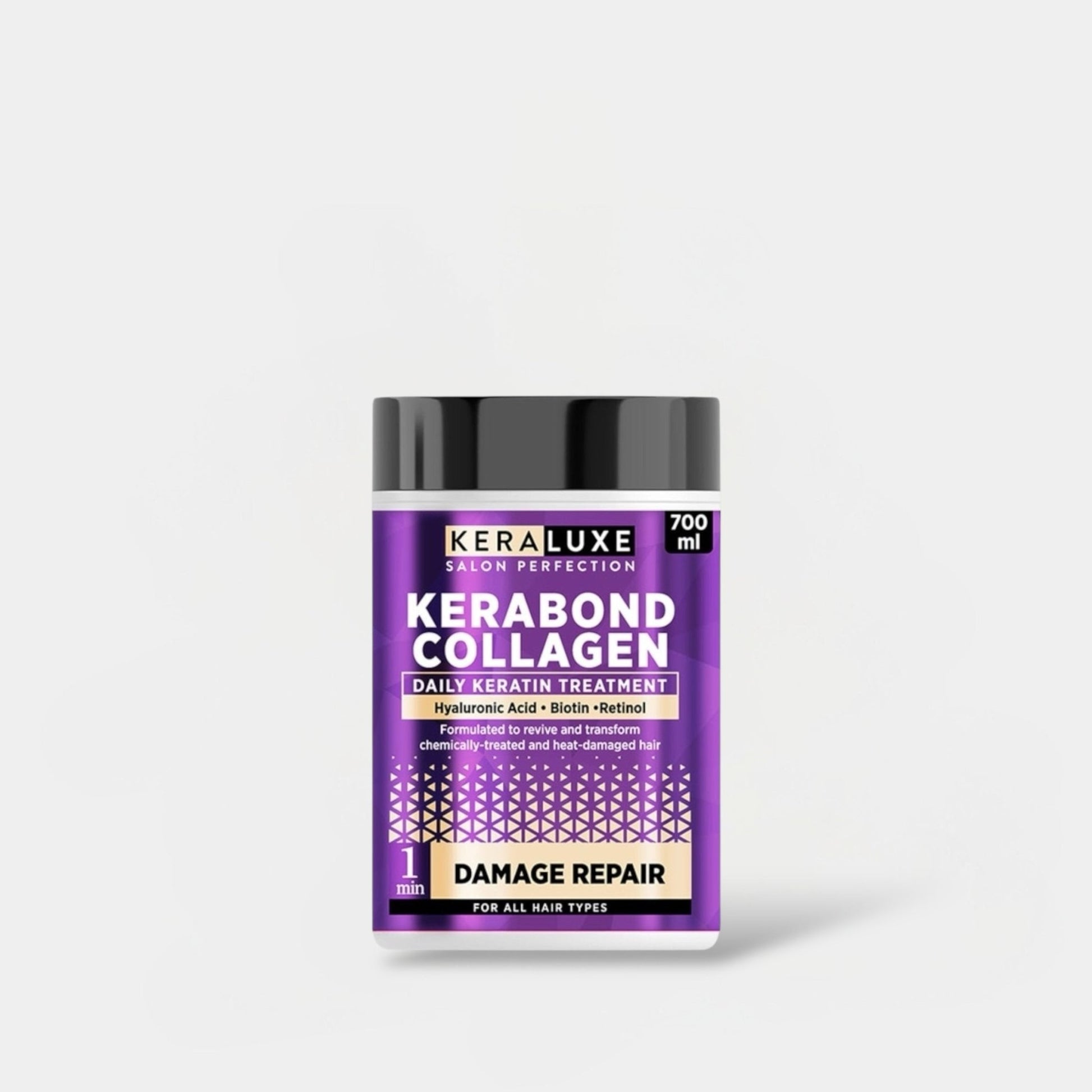 KERA LUXE Salon Perfection Kerabond Collagen Daily Keratin Treatment Damage Repair 700ml كيرا لوكس صالون بيرفيكشن كيرابوند كولاجين علاج الكيراتين اليومي لإصلاح التلف - Princess Cosmetics Qatar
