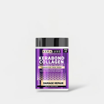 KERA LUXE Salon Perfection Kerabond Collagen Daily Keratin Treatment Damage Repair 700ml كيرا لوكس صالون بيرفيكشن كيرابوند كولاجين علاج الكيراتين اليومي لإصلاح التلف - Princess Cosmetics Qatar