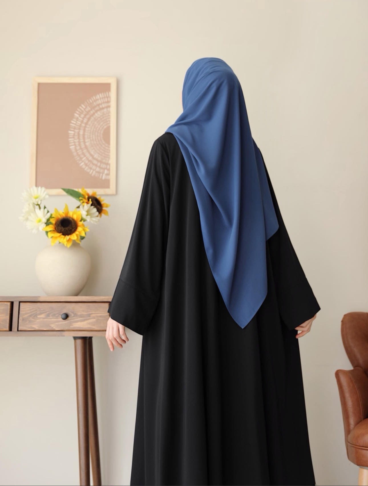 Klasik Abaya - Black. عباية كلاسيك - أسود - Princess Cosmetics Qatar