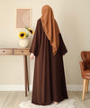 Klasik Abaya - Brown. عباية كلاسيك - بني - Princess Cosmetics Qatar