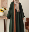 Klasik Abaya - Green. عباية كلاسيك - أخضر - Princess Cosmetics Qatar