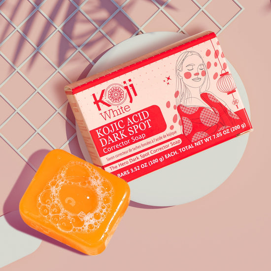 Koji White Kojic Acid Dark Spot Corrector Soap (2 Bars x 100g) صابون كوجي وايت لتصحيح البقع الداكنة بحمض الكوجيك - Princess Cosmetics Qatar