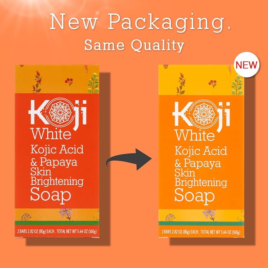 Koji White Kojic Acid & Papaya Skin Brightening Soap 80g صابون كوجي وايت لتفتيح البشرة بحمض الكوجيك والبابايا - Princess Cosmetics Qatar