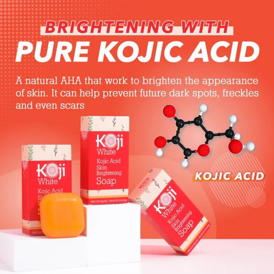 Koji White Kojic Acid Skin Brightening Soap (80g x 2 Bars) صابون كوجي وايت لتفتيح البشرة بحمض الكوجيك - Princess Cosmetics Qatar