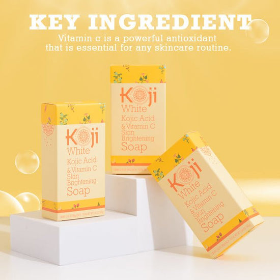 Koji White Kojic Acid & Vitamin C Skin Brightening Soap (2 Bars x 80g) صابون كوجي وايت لتفتيح البشرة بحمض الكوجيك وفيتامين سي - Princess Cosmetics Qatar