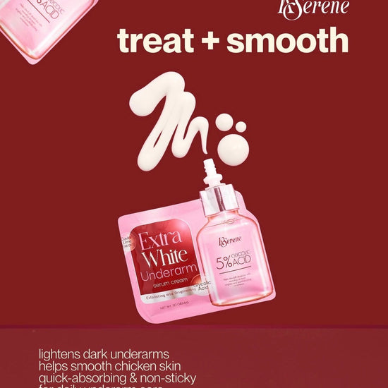 KSerene 5% Glycolic Acid Extra White Underarm Serum Cream 30g كريم سيروم كي سيرين لتفتيح الإبطين بحمض الجليكوليك بنسبة 5% - Princess Cosmetics Qatar