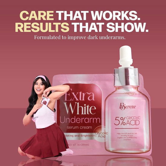 KSerene 5% Glycolic Acid Extra White Underarm Serum Cream 30g كريم سيروم كي سيرين لتفتيح الإبطين بحمض الجليكوليك بنسبة 5% - Princess Cosmetics Qatar