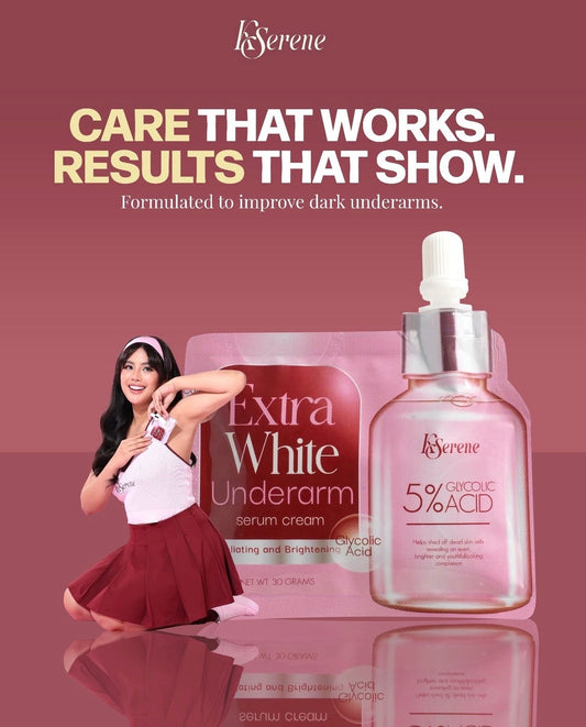 KSerene 5% Glycolic Acid Extra White Underarm Serum Cream 30g كريم سيروم كي سيرين لتفتيح الإبطين بحمض الجليكوليك بنسبة 5% - Princess Cosmetics Qatar