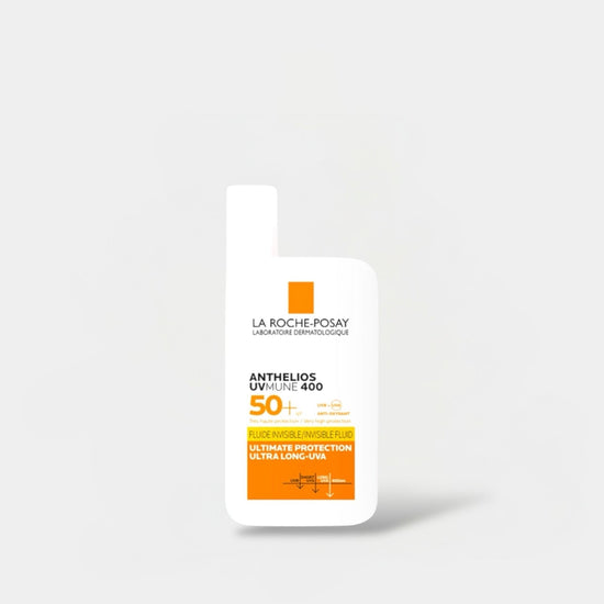 La Roche Posay Anthelios UVMune 400 Invisible Fluid Facial Sunscreen SPF50 50ml واقي الشمس السائل غير المرئي للوجه من لا روش بوزيه أنثيليوس يو في مون ٤٠٠ - Princess Cosmetics Qatar