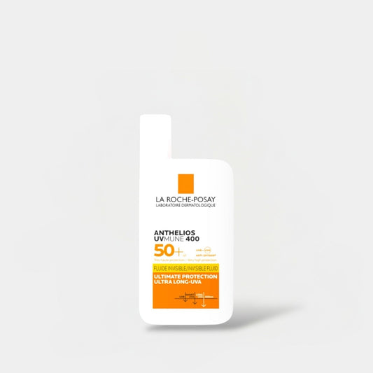 La Roche Posay Anthelios UVMune 400 Invisible Fluid Facial Sunscreen SPF50 50ml واقي الشمس السائل غير المرئي للوجه من لا روش بوزيه أنثيليوس يو في مون ٤٠٠ - Princess Cosmetics Qatar