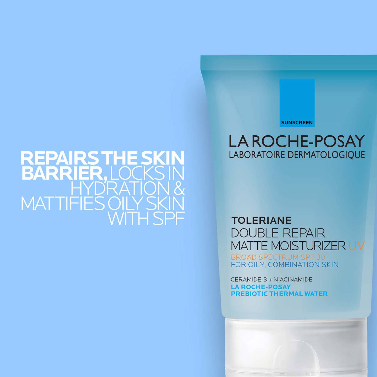 La Roche Posay Toleraine Double Repair Matte Moisturizer SPF30 100ml مرطب لاروش بوزيه توليريان دبل ريبير مات بعامل حماية من الشمس 30 - Princess Cosmetics Qatar