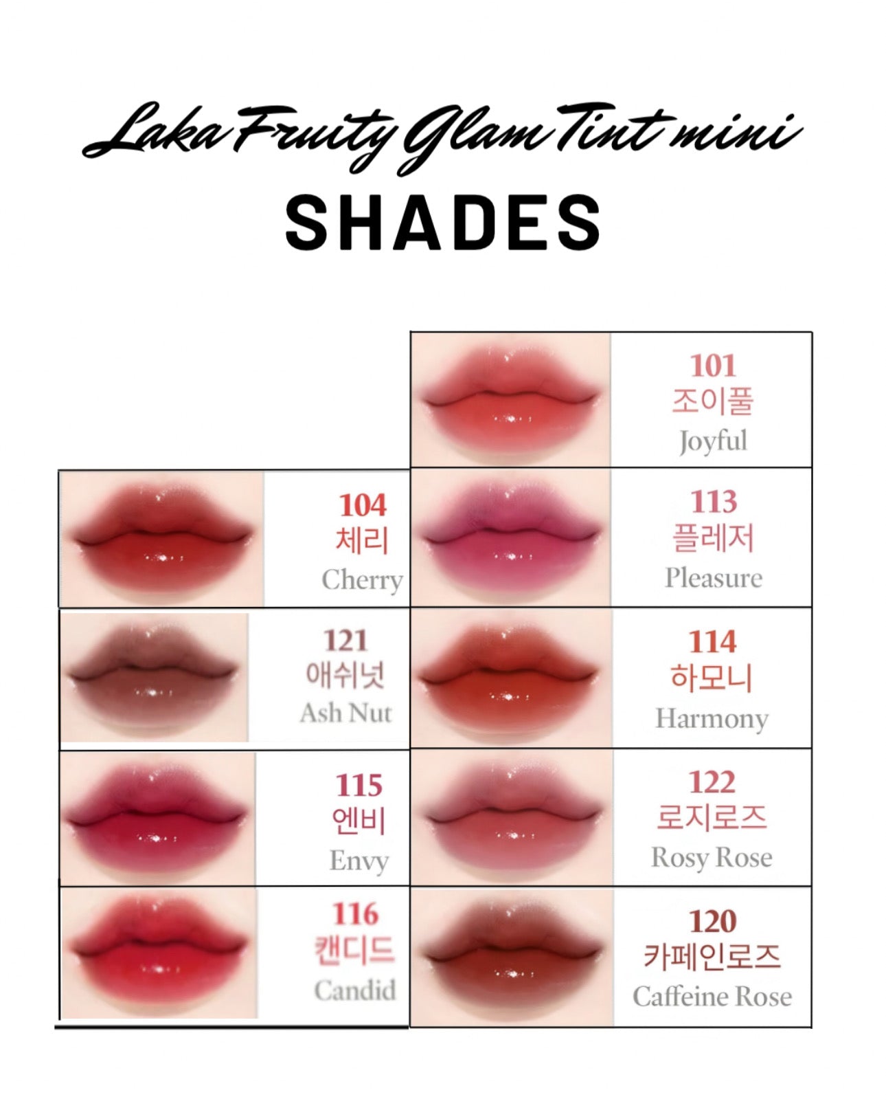 Laka Fruity Glam Tint mini 1.9g لاكا فروتي جلام تينت ميني - Princess Cosmetics Qatar