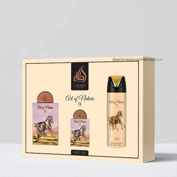 Lattafa Art of Nature II Gift Set (3pcs) مجموعة هدايا لطافة فن الطبيعة II - Princess Cosmetics Qatar