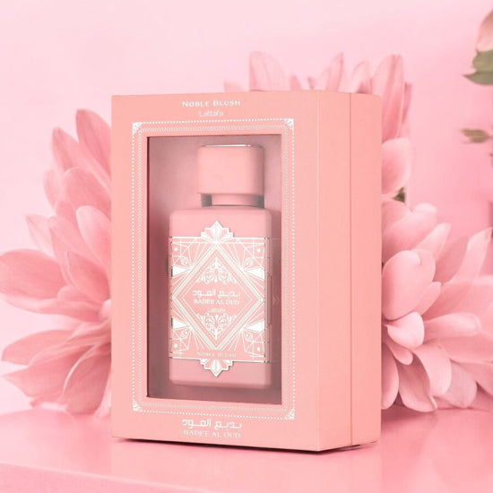 Lattafa Badee Al Oud Noble Blush 100ml لطافة بادي العود نوبل أحمر الخدود - Princess Cosmetics Qatar