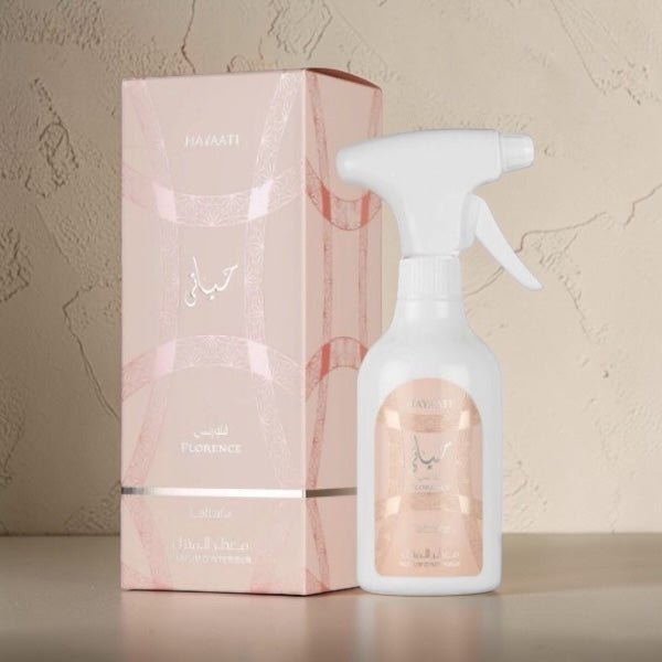 Lattafa Hayaati Florence Water Spray 450ml لطافة حياتي فلورانس بخاخ ماء - Princess Cosmetics Qatar