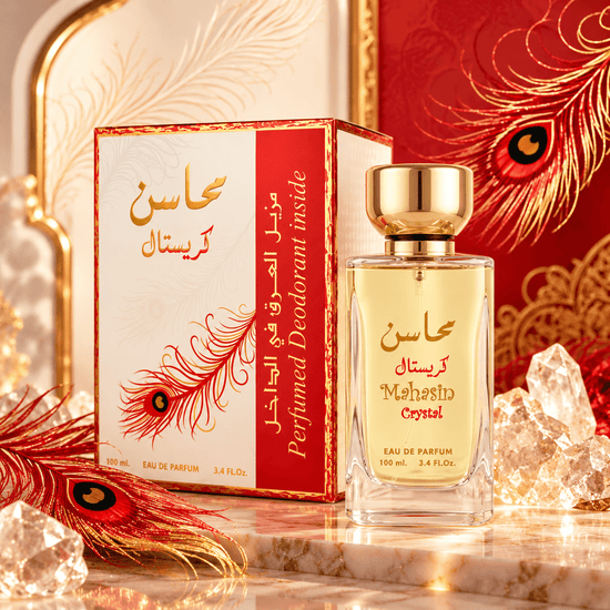 Lattafa Mahasin Crystal 100ml لطافة محاسن كريستال - Princess Cosmetics Qatar