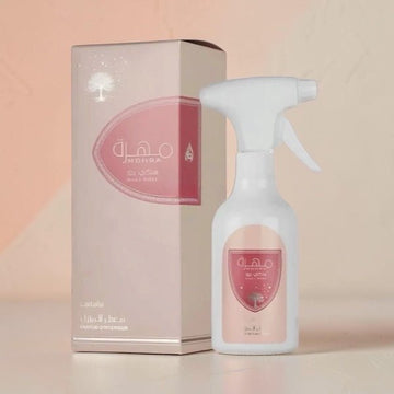 Lattafa Mohra Silky Rose Water Spray 450ml لطافة موهرا بخاخ ماء الورد الحريري - Princess Cosmetics Qatar