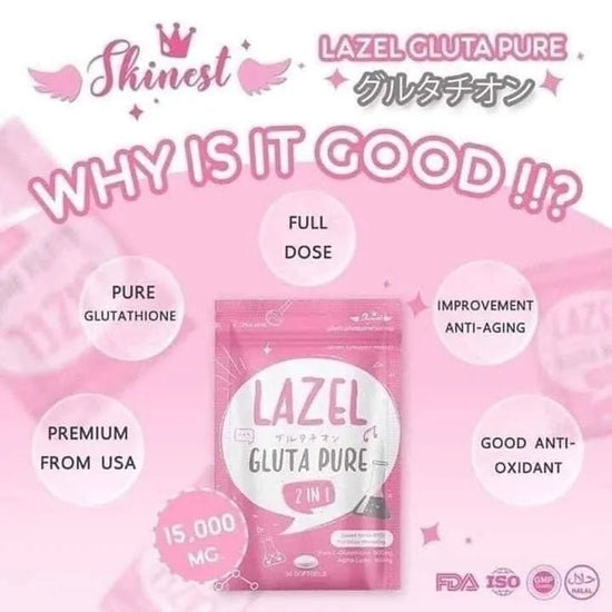 Lazel Gluta Pure 2in1 (30 Softgel) - Princess Cosmetics Qatar