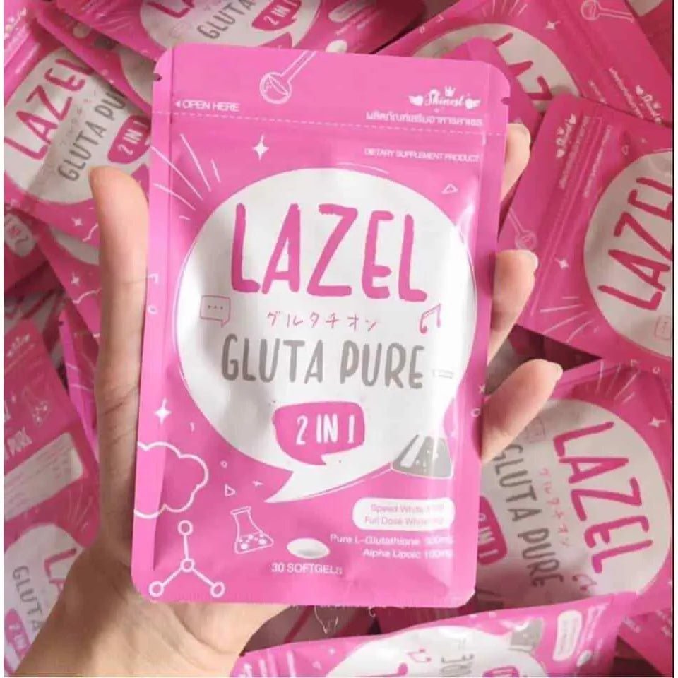 Lazel Gluta Pure 2in1 (30 Softgel) - Princess Cosmetics Qatar