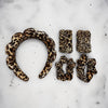 Leopard Headband & Wristband Set مجموعة عصابة رأس ومعصم بنقشة جلد النمر - Princess Cosmetics Qatar