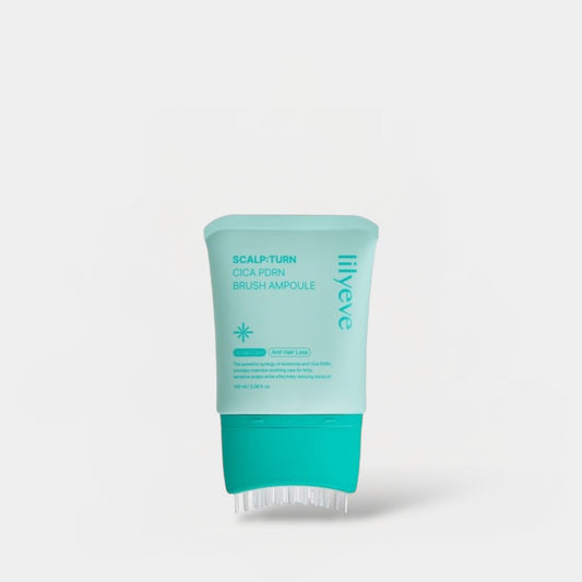 Lilyeve Scalp: Turn Cica PDRN Brush Ampoule 100ml ليلييف سكالب: أمبولة فرشاة تيرن سيكا بي دي آر إن - Princess Cosmetics Qatar