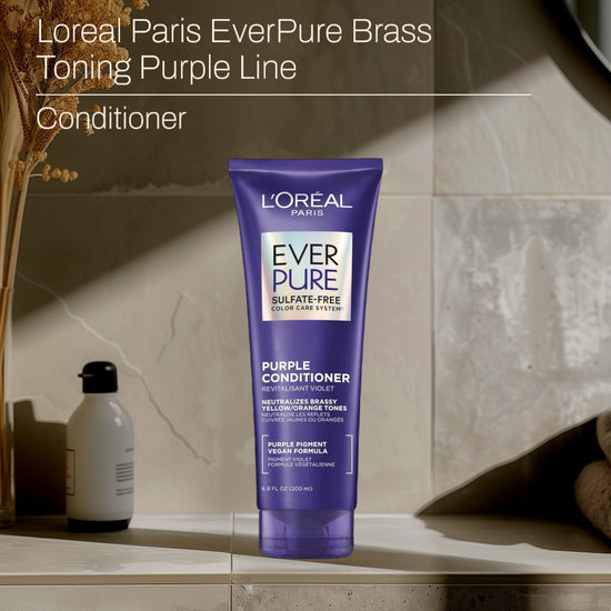 Loreal Paris EverPure Brass Toning Purple Line 200ml لوريال باريس إيفربيور النحاس التنغيم خط الأرجواني - Princess Cosmetics Qatar