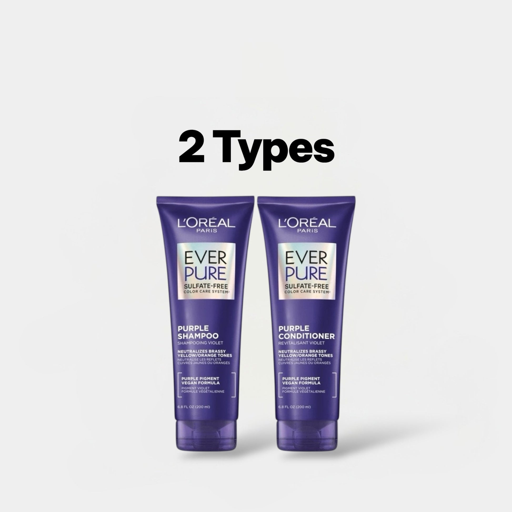 Loreal Paris EverPure Brass Toning Purple Line 200ml لوريال باريس إيفربيور النحاس التنغيم خط الأرجواني - Princess Cosmetics Qatar