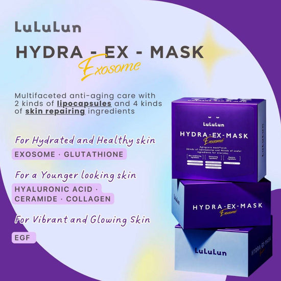 LuLuLun Hydra - EX Exosome Mask (7 Sheets) قناع لولو لون هيدرا - إكس إكسوسوم - Princess Cosmetics Qatar