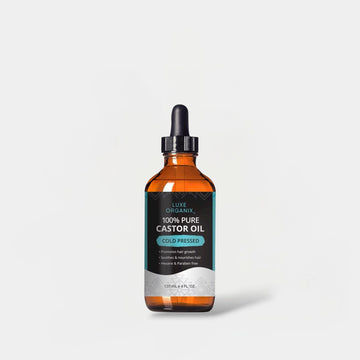 Luxe Organix 100% Pure Castor Oil Drops 120ml قطرات زيت الخروع النقي 100% من لوكس أورجانيكس - Princess Cosmetics Qatar
