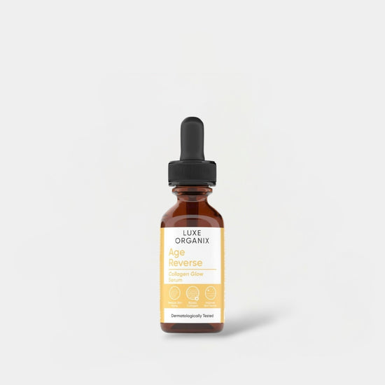 Luxe Organix Age Reverse Collagen Glow Serum 30ml سيروم لوكس أورجانيكس لتوهج الكولاجين المضاد لعلامات التقدم في السن - Princess Cosmetics Qatar