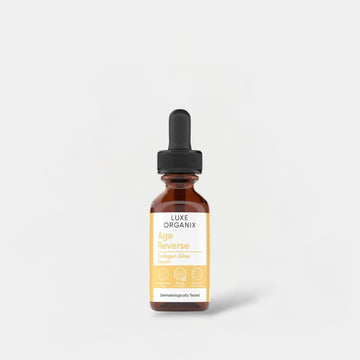 Luxe Organix Age Reverse Collagen Glow Serum 30ml سيروم لوكس أورجانيكس لتوهج الكولاجين المضاد لعلامات التقدم في السن - Princess Cosmetics Qatar