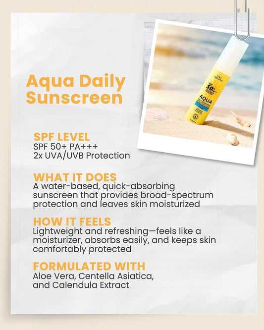 Luxe Organix Aqua Daily Sunscreen 50ml واقي الشمس اليومي لوكس أورجانيكس أكوا - Princess Cosmetics Qatar