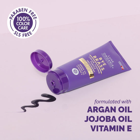 Luxe Organix Bye Brass Purple Conditioner 210ml بلسم لوكس أورجانيكس باي براس البنفسجي - Princess Cosmetics Qatar