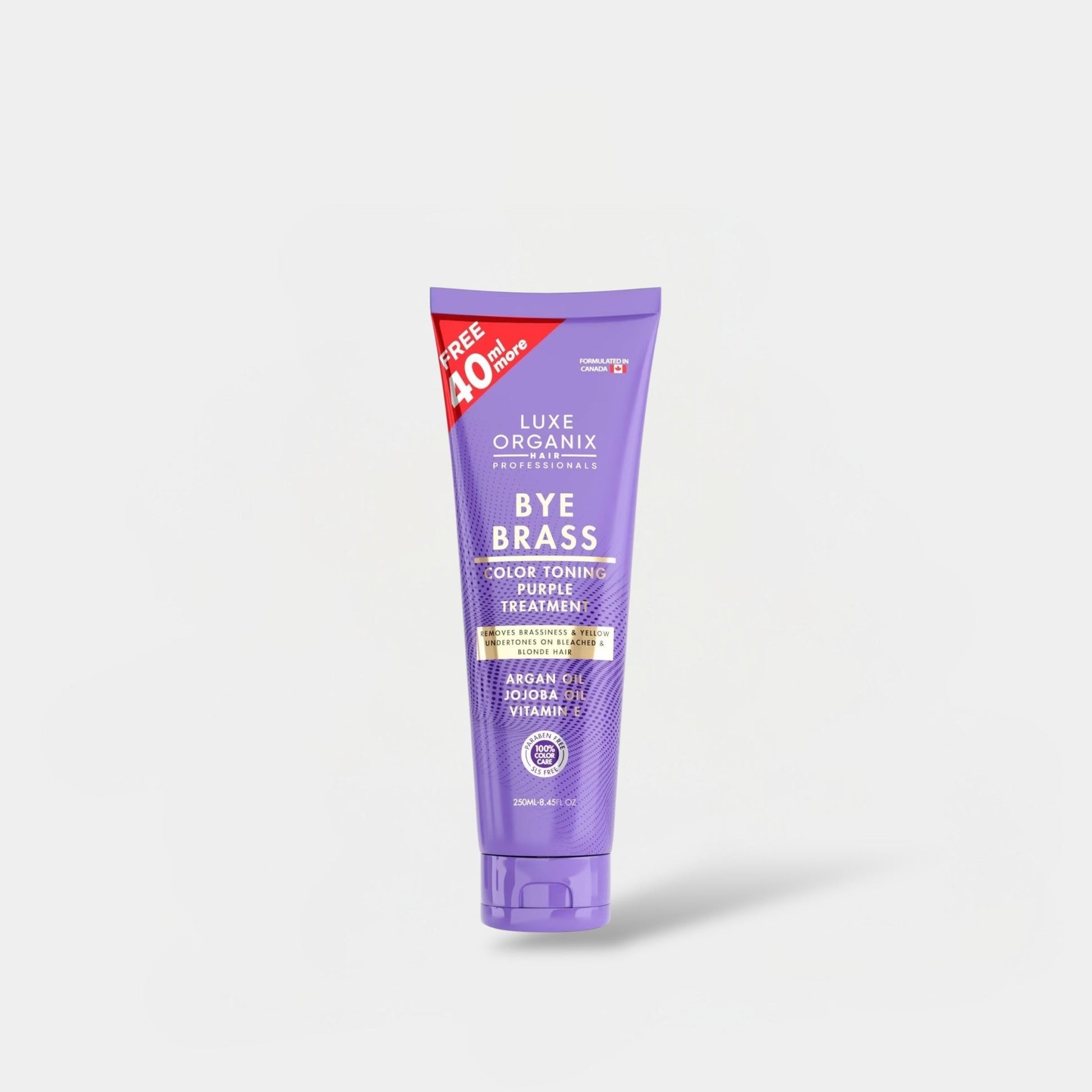 Luxe Organix Bye Brass Purple Conditioner 210ml بلسم لوكس أورجانيكس باي براس البنفسجي - Princess Cosmetics Qatar