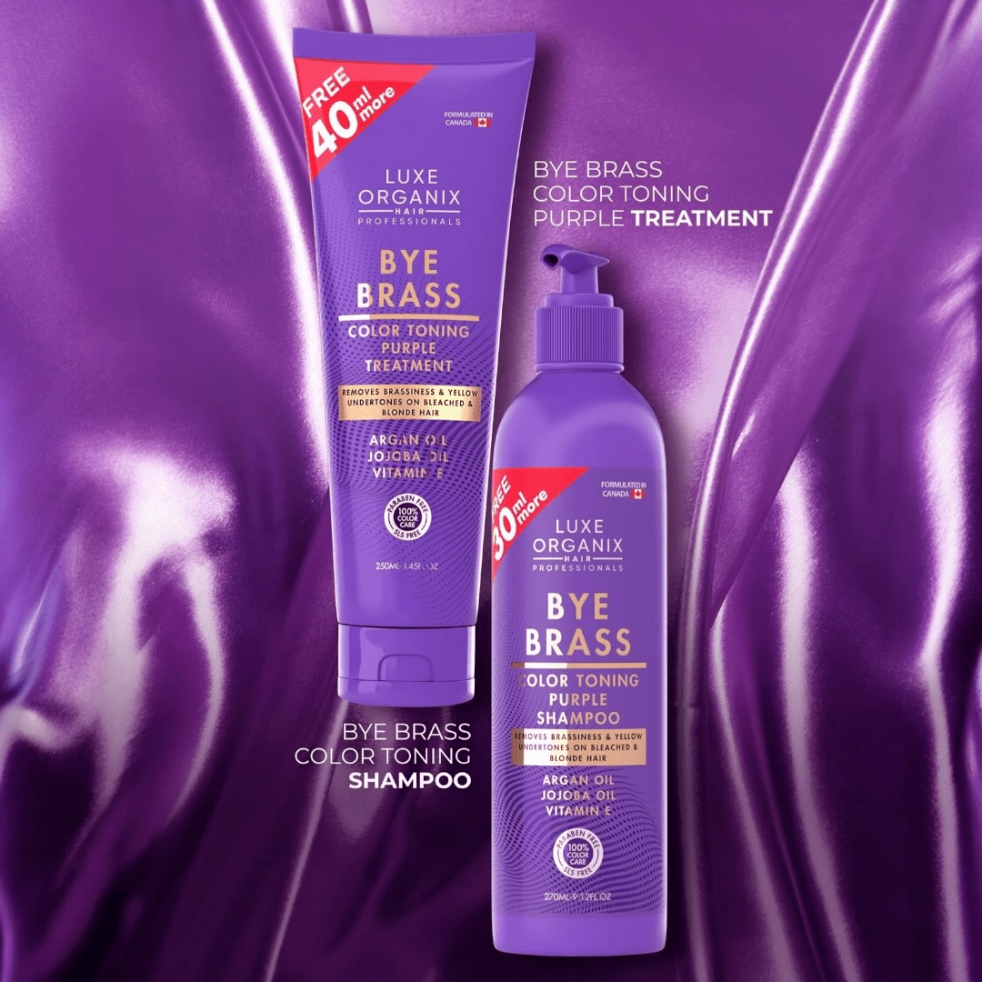 Luxe Organix Bye Brass Purple Conditioner 210ml بلسم لوكس أورجانيكس باي براس البنفسجي - Princess Cosmetics Qatar