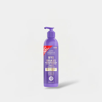 Luxe Organix Bye Brass Purple Shampoo 240ml شامبو لوكس أورجانيكس باي براس البنفسجي - Princess Cosmetics Qatar