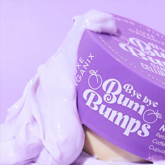 Luxe Organix Bye Bye Bum Bumps Clear & Firm Cellulite Cream 230g كريم لوكس أورجانيكس باي باي بامبس كلير آند فيرم لعلاج السيلوليت - Princess Cosmetics Qatar
