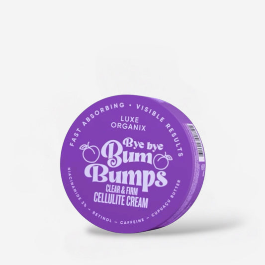 Luxe Organix Bye Bye Bum Bumps Clear & Firm Cellulite Cream 230g كريم لوكس أورجانيكس باي باي بامبس كلير آند فيرم لعلاج السيلوليت - Princess Cosmetics Qatar