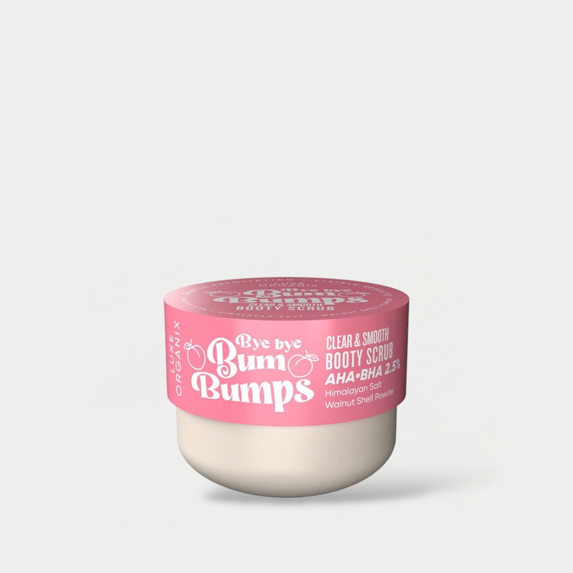 Luxe Organix Bye Bye Bum Bumps Clear & Smooth Booty Scrub 285g مقشر لوكس أورجانيكس باي باي بوم بامبز لتنظيف وتنعيم الأرداف - Princess Cosmetics Qatar