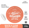 Luxe Organix Bye Bye Bum Bumps White & Clear Booty Cream 230g لوكس أورجانيكس باي باي بوم بومبس وايت آند كلير - كريم الغنائم 230 جم - Princess Cosmetics Qatar