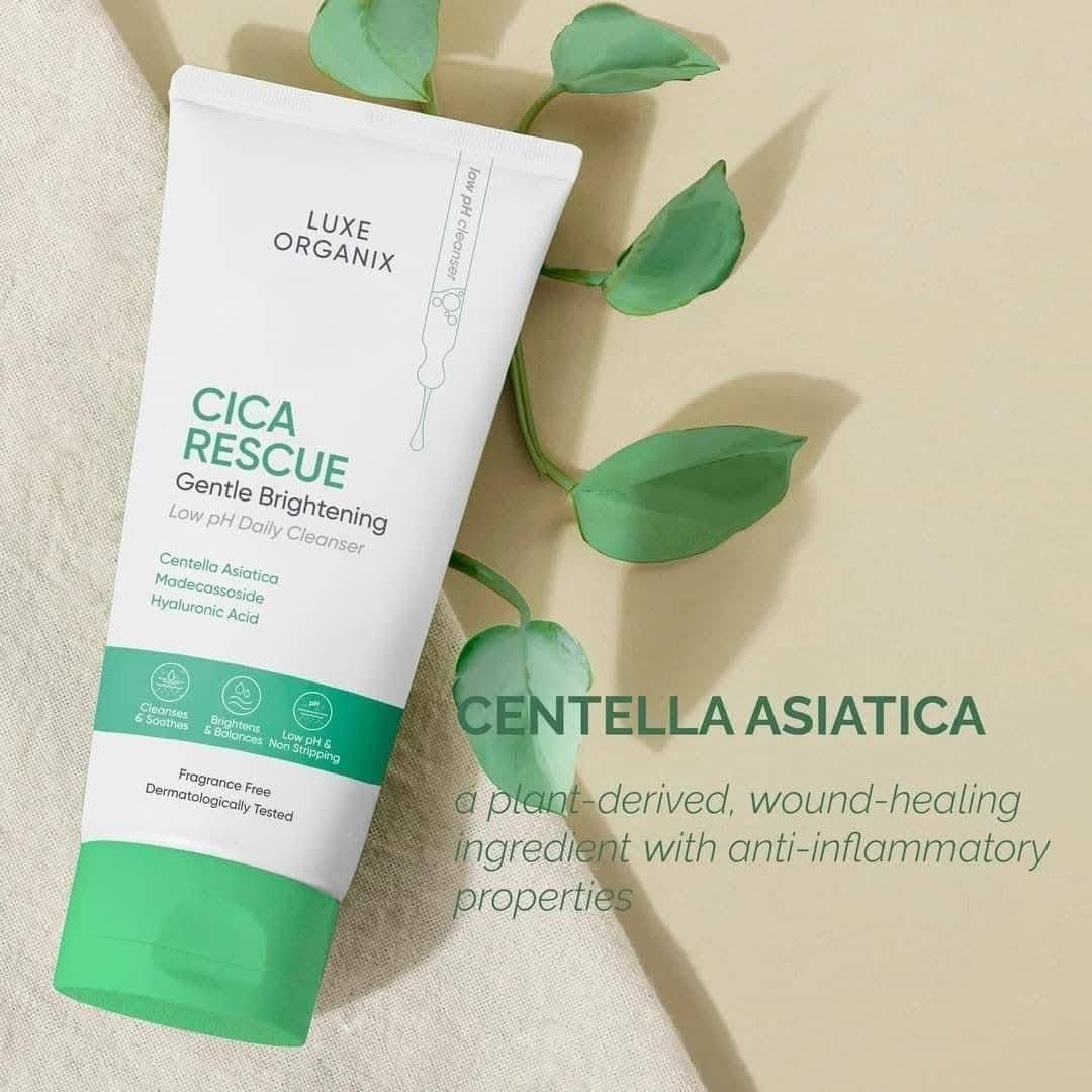 Luxe Organix Cica Rescue Calming Cleanser 150g منظف لوكس أورجانيكس سيكا ريسكيو المهدئ - Princess Cosmetics Qatar
