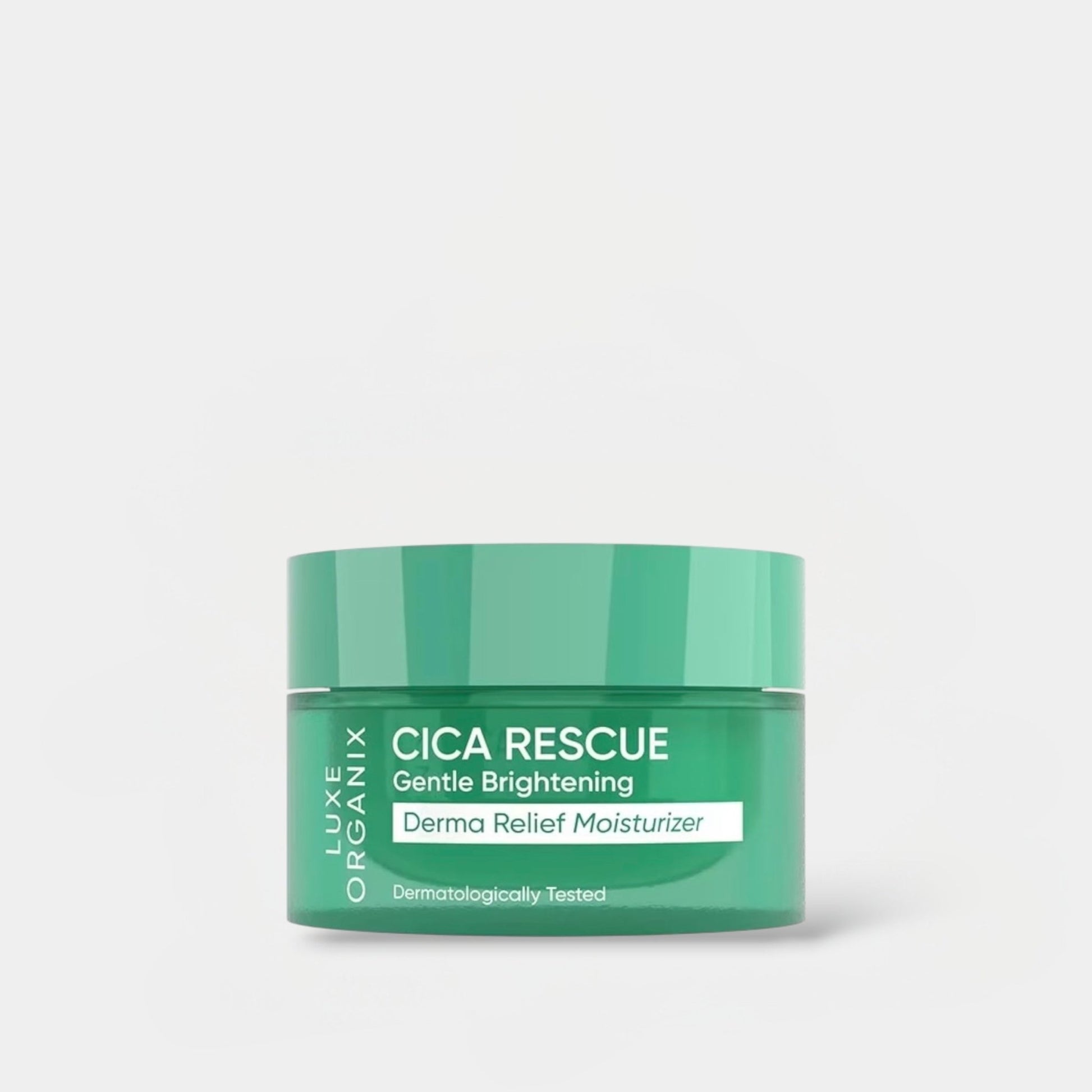 Luxe Organix Cica Rescue Gentle Brightening Derma Relief Moisturizer 50g مرطب لوكس أورجانيكس سيكا ريسكيو اللطيف لتفتيح البشرة وتخفيف آثارها - Princess Cosmetics Qatar
